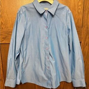 Foxcroft Blue Button Down Shirt